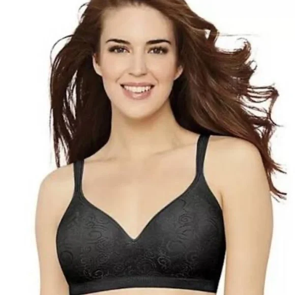 New Bali Cool Comfort Bra 42B Lightly Padded Wireless Soft - Picture 1 of 14